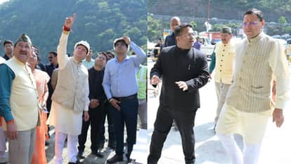 CM Dhami arrives in Rudraprayag begins on-site inspection from Jawadi Bypass and takes stock of tunnel