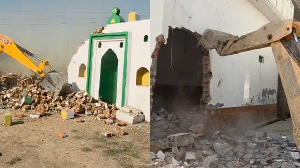 Sambhal Bulldozer Action: Imambara and Eidgah Built on Government Land Demolished; Heavy Police Deployed