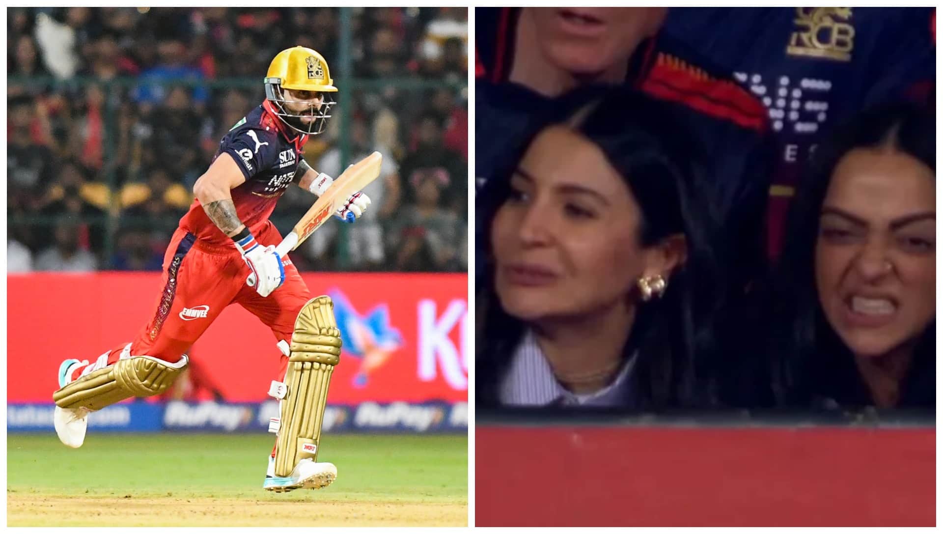 Virat Kohli Falls Short of 66th IPL Fifty by 1 Run; Anushka Sharma’s Reaction Goes Viral as RCB Beat LSG