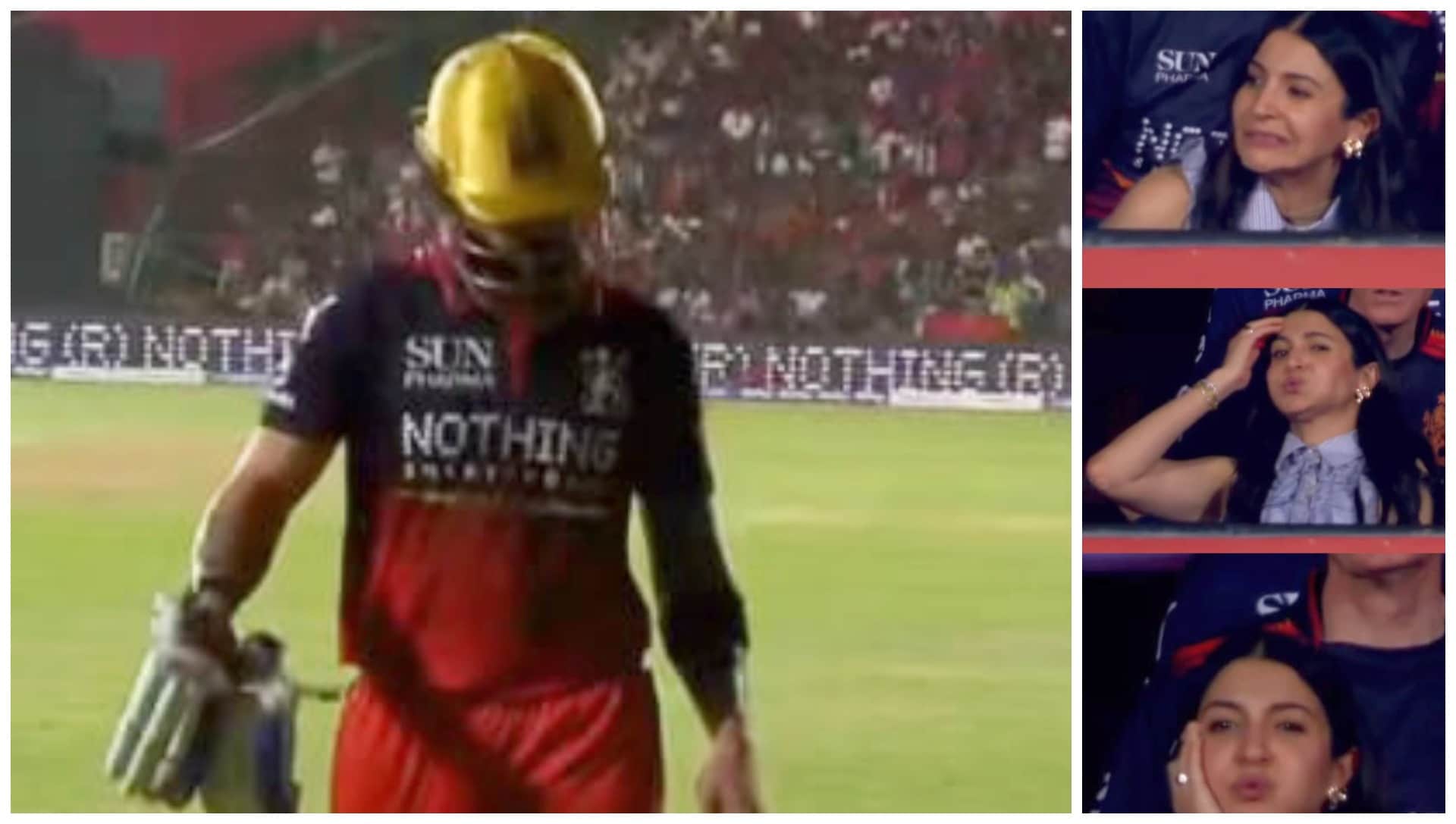 Virat Kohli Falls Short of 66th IPL Fifty by 1 Run; Anushka Sharma’s Reaction Goes Viral as RCB Beat LSG