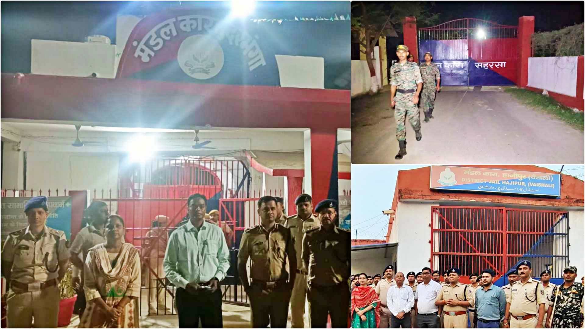 बिहार में मंडल काराओं में पुलिस टीमों ने की छापामारी