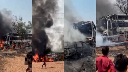 Karnataka Road Accident Car-Bus Collision in Yadgir People Burnt alive CM Siddarahaiah and other condoles
