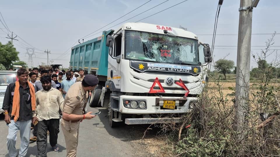Dumper Collides with Family on Bike Outrage Erupts Over Death of Innocent Child