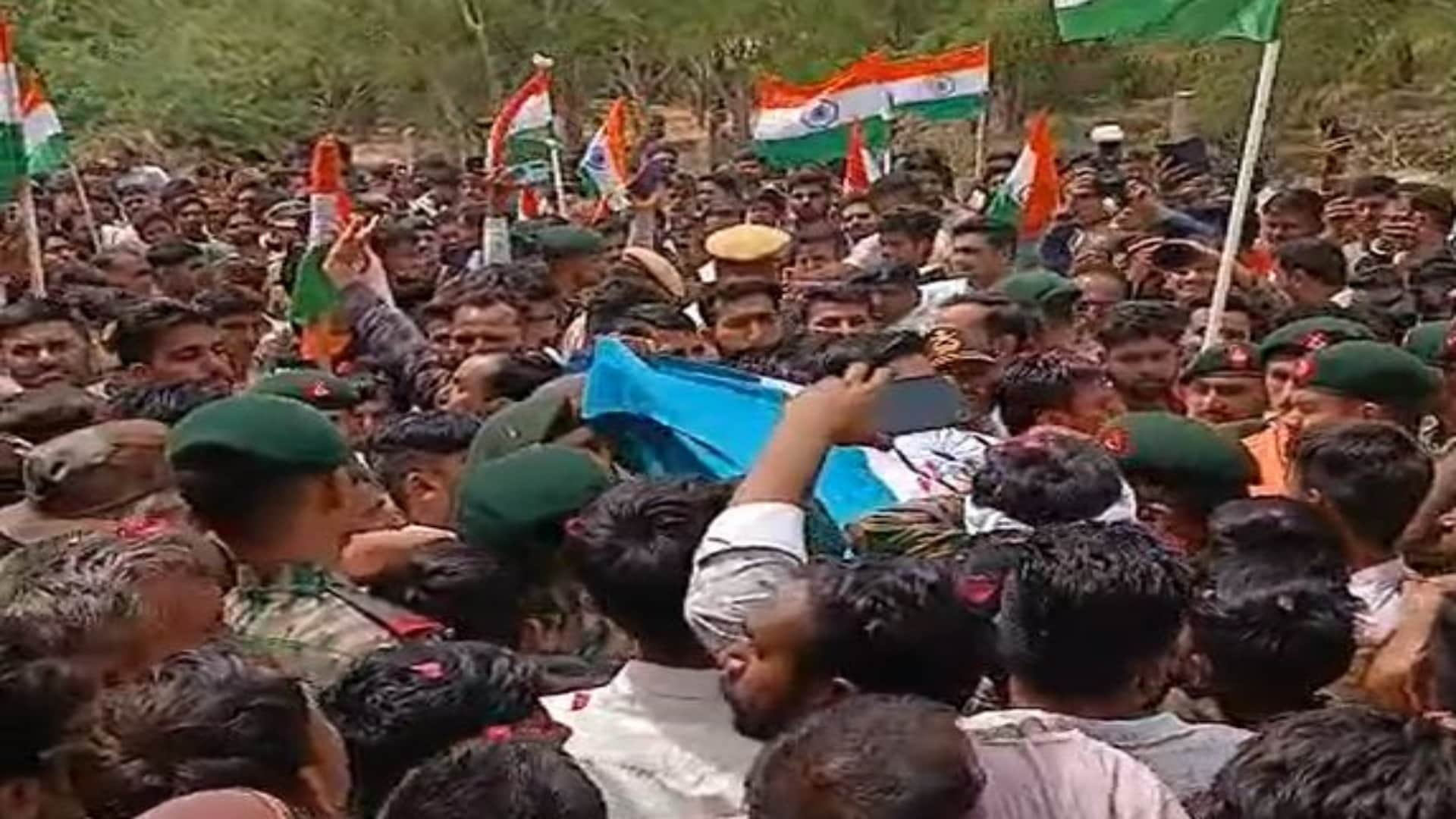 Chittorgarh News: Village mourns as child’s salute bids farewell to soldier wrapped in tricolour