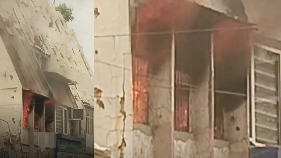 Massive Fire Breaks Out at Sky Tower in Agra Panic in Sanjay Place Fire Tenders Rush to Spot