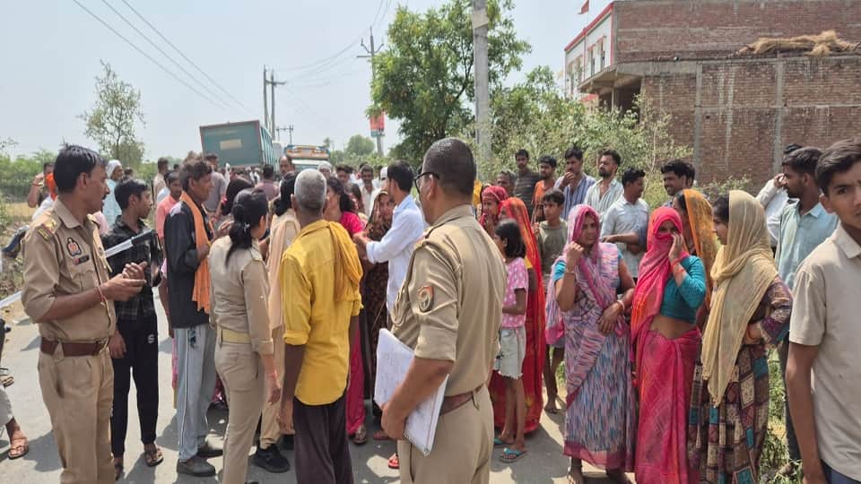 Dumper Collides with Family on Bike Outrage Erupts Over Death of Innocent Child