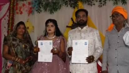 Lalitpur: Bride and groom became each other's after taking oath on the Constitution