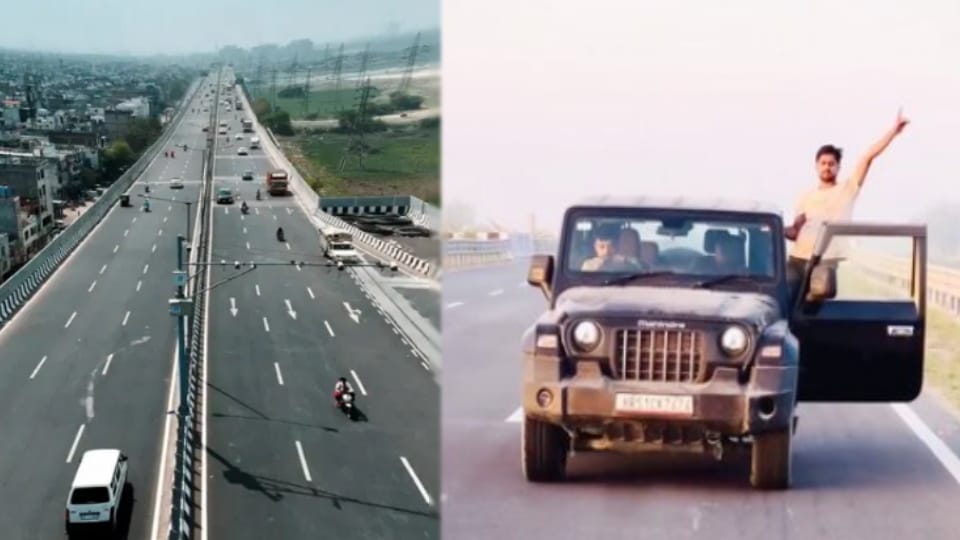 Stunt Video on Delhi-Dehradun Expressway Goes Viral, Traffic Police Fines Thar Owner rs 6K
