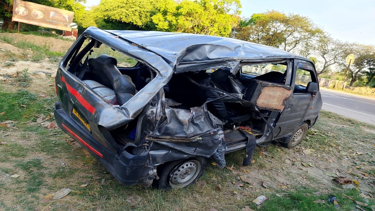Two People Dead and Seven Injured as Massive Truck-Car Collision on Bareilly-Pilibhit Highway