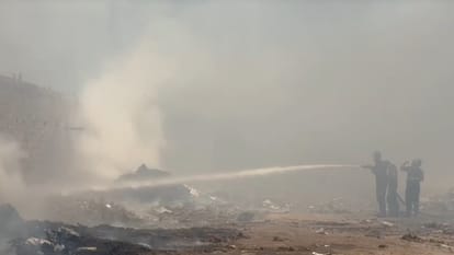 Fire Breaks Out at Scrap Warehouse in Jalandhar Flames Spread Due to Wind