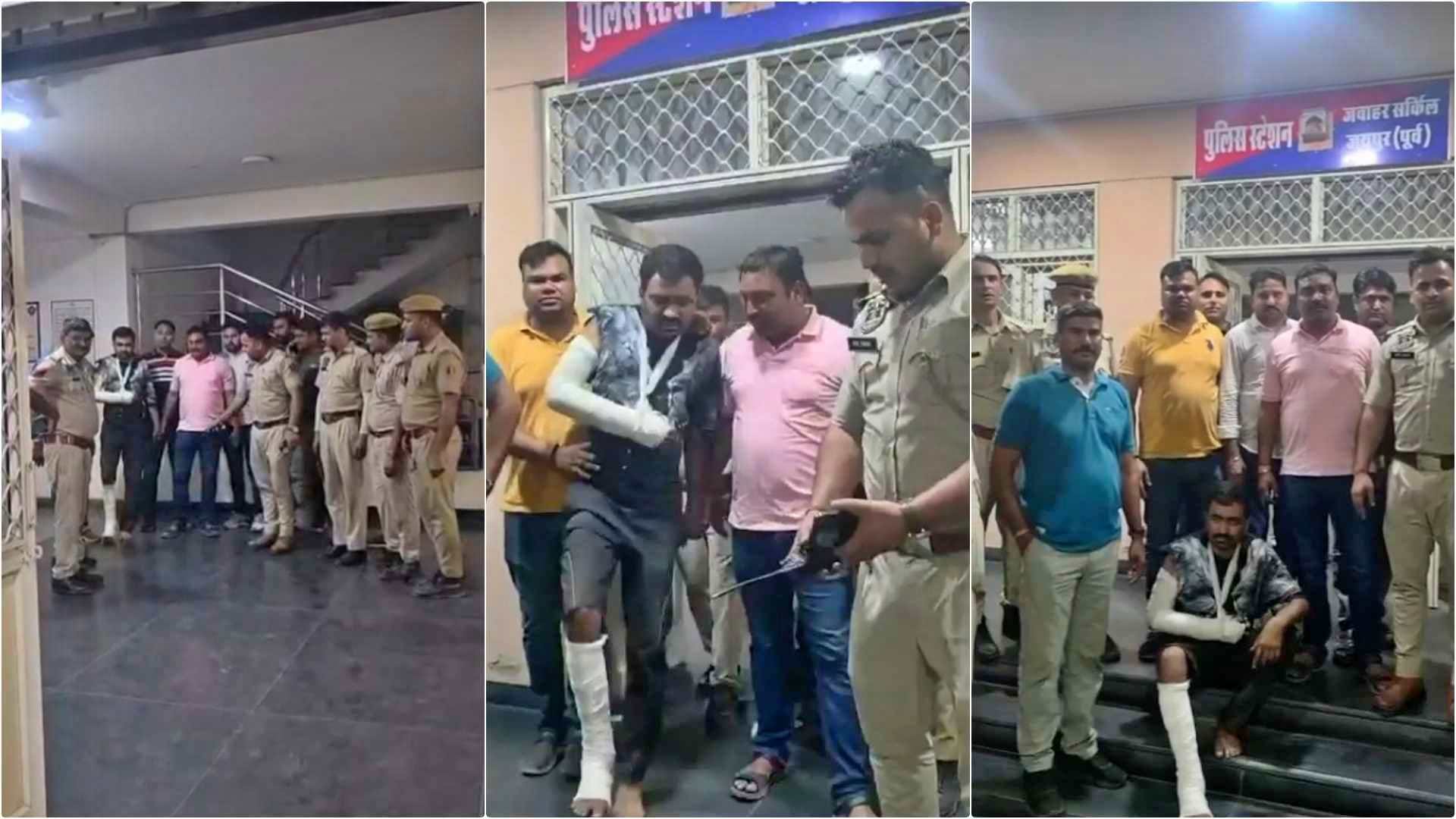 पुलिस की गिरफ्त में आरोपी