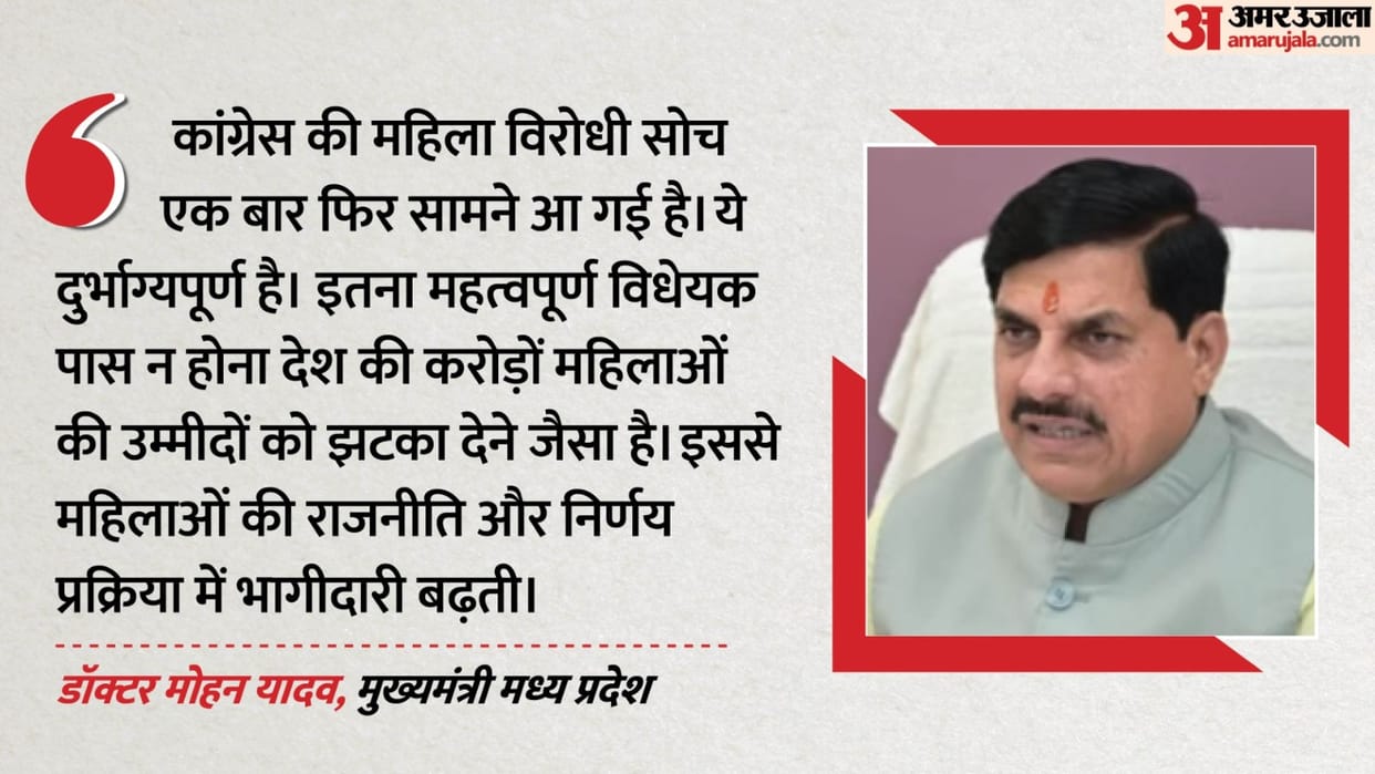MP News: CM Mohan Yadav attacks Congress on Women's Reservation Bill, says- 'People will give the answer'