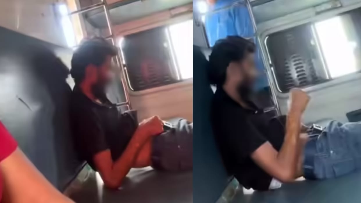 Viral Video Man In Krba Kcvl Express 22647 Did Objectionable Action In Front Of Woman In Sleeper Coach