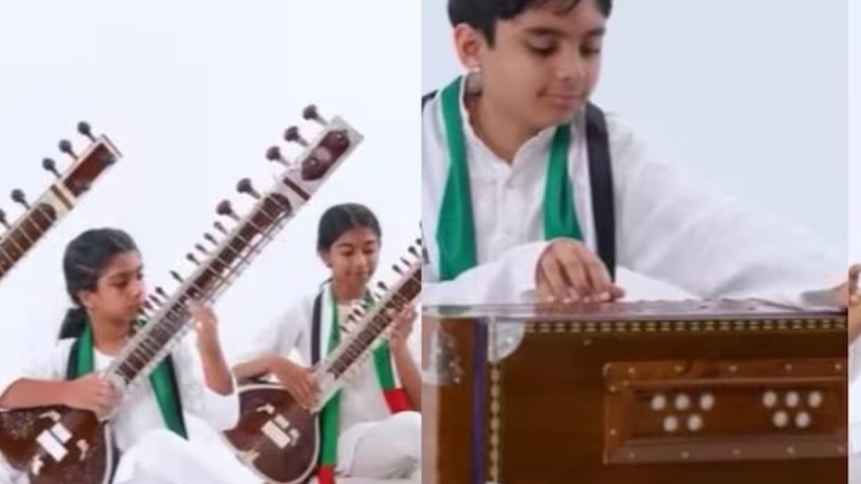 Viral indian students uae national anthem classical performance dubai