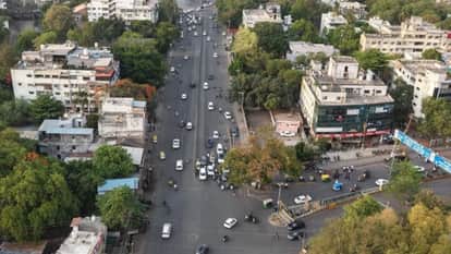 Indore News Traffic Police drone surveillance on Ring Road, AB Road MG Road