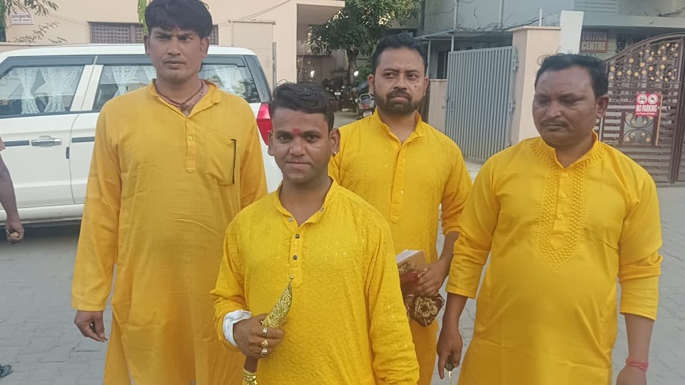 Groom Reaches District Supply Office to Get Gas Cylinder for Wedding