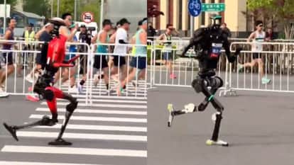 beijing humanoid robot half marathon lightning beats humans ai robotics