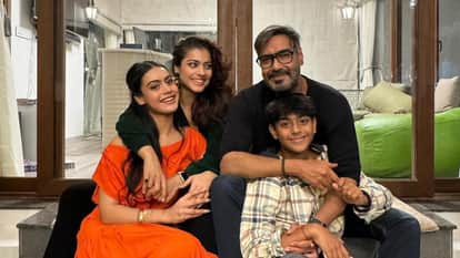 काजोल, बेटी न्यासा, अजय देवगन और बेटा युग