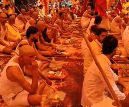 Parashuram Mahotsav 101 Young Brahmins Don the Sacred Thread on the Banks of the Ganges in Kanpur