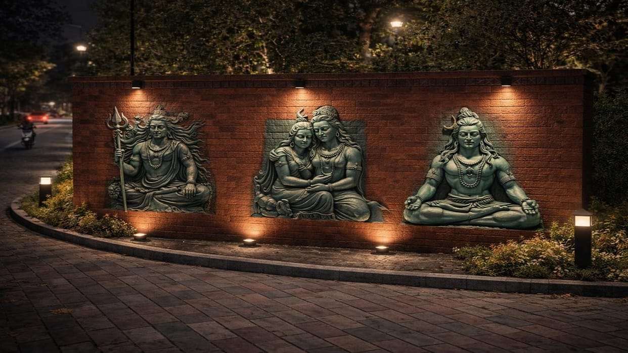 Ardhanarishwar and Ganga descent will be seen on IVRI Road in Bareilly