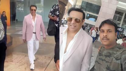 Bollywood Actor Govinda arrives in Dehradun fans Took selfies at Jolly Grant airport