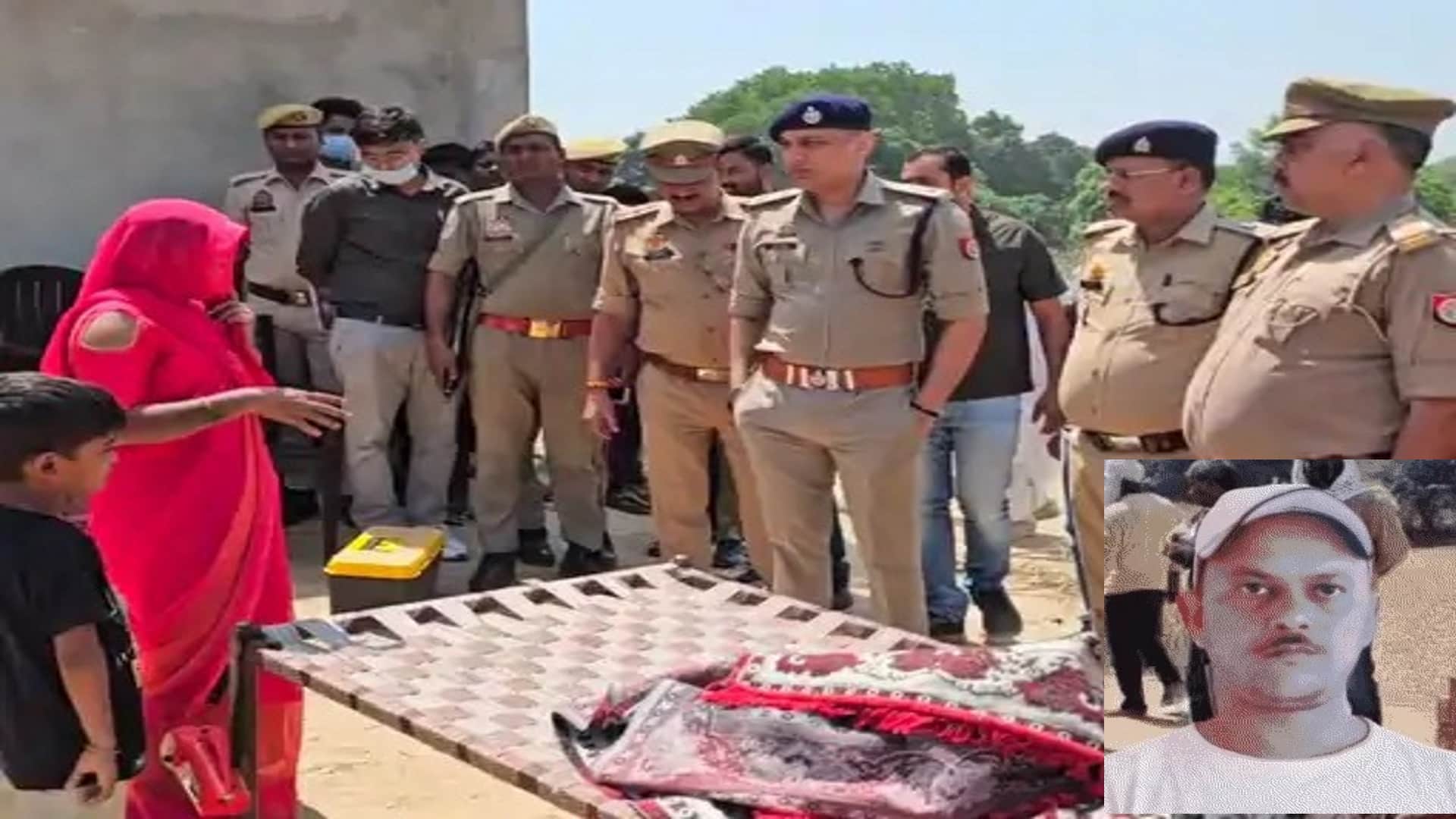 हत्या के बाद मौके पर पहुंची पुलिस।