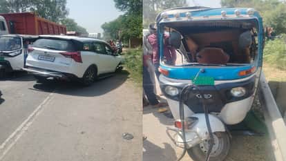 Woman dies after car collides with auto-rickshaw