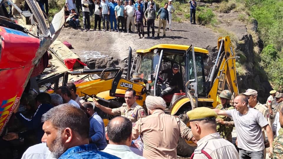 Jammu Bus Accident Several Dead as Out-of-Control Bus Plunges Off Hill in Udhampur