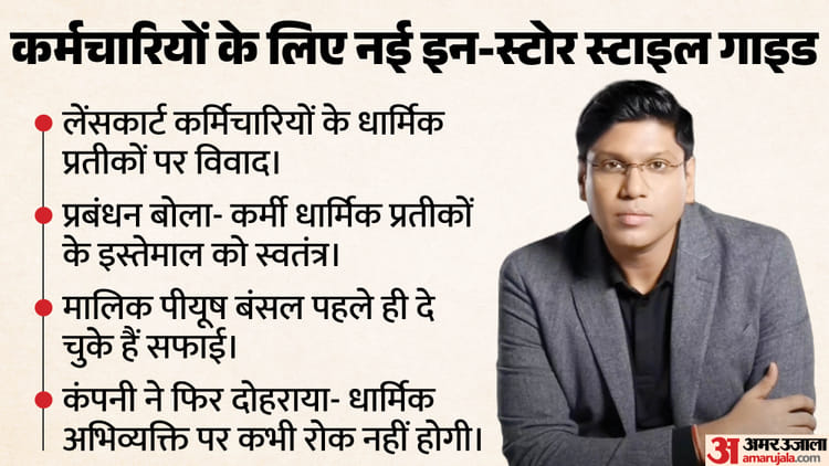 लेंसकार्ट बिंदी-तिलक विवाद: कंपनी बोली- कर्मियों के धर्म अभिव्यक्त करने पर रोक नहीं, नई स्टाइल गाइड में क्या?