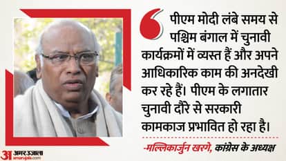 Kharge Questions PM Modi Bengal Tour, Says He Is Ignoring Official Work During Campaign Visits