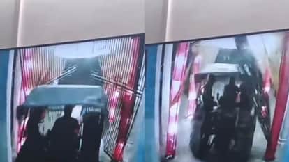 Man Smashes Wedding Hall Gate with Tractor After Not Being Invited to Wedding in Shahjahanpur