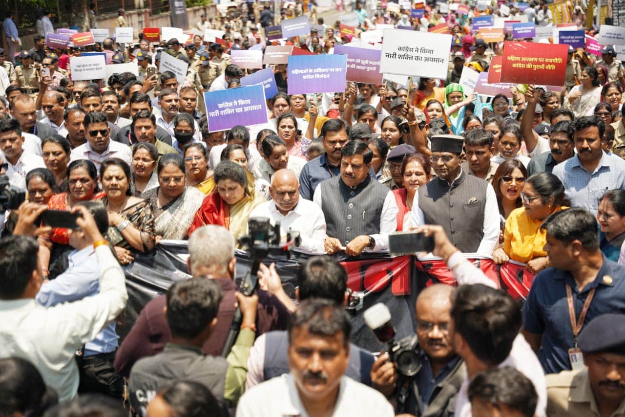 BJP organized a public outrage women's march: CM Yadav said – the opposition worked to crush the rights of wom