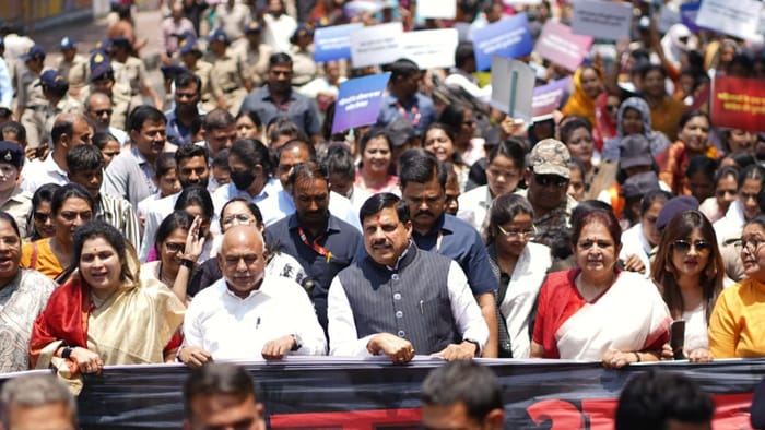 BJP organized a public outrage women's march: CM Yadav said – the opposition worked to crush the rights of wom