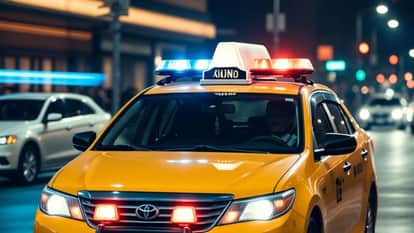 Flouting regulations in private taxis by displaying On Government Duty signage