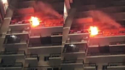 Fire breaks out in society due to AC compressor explosion