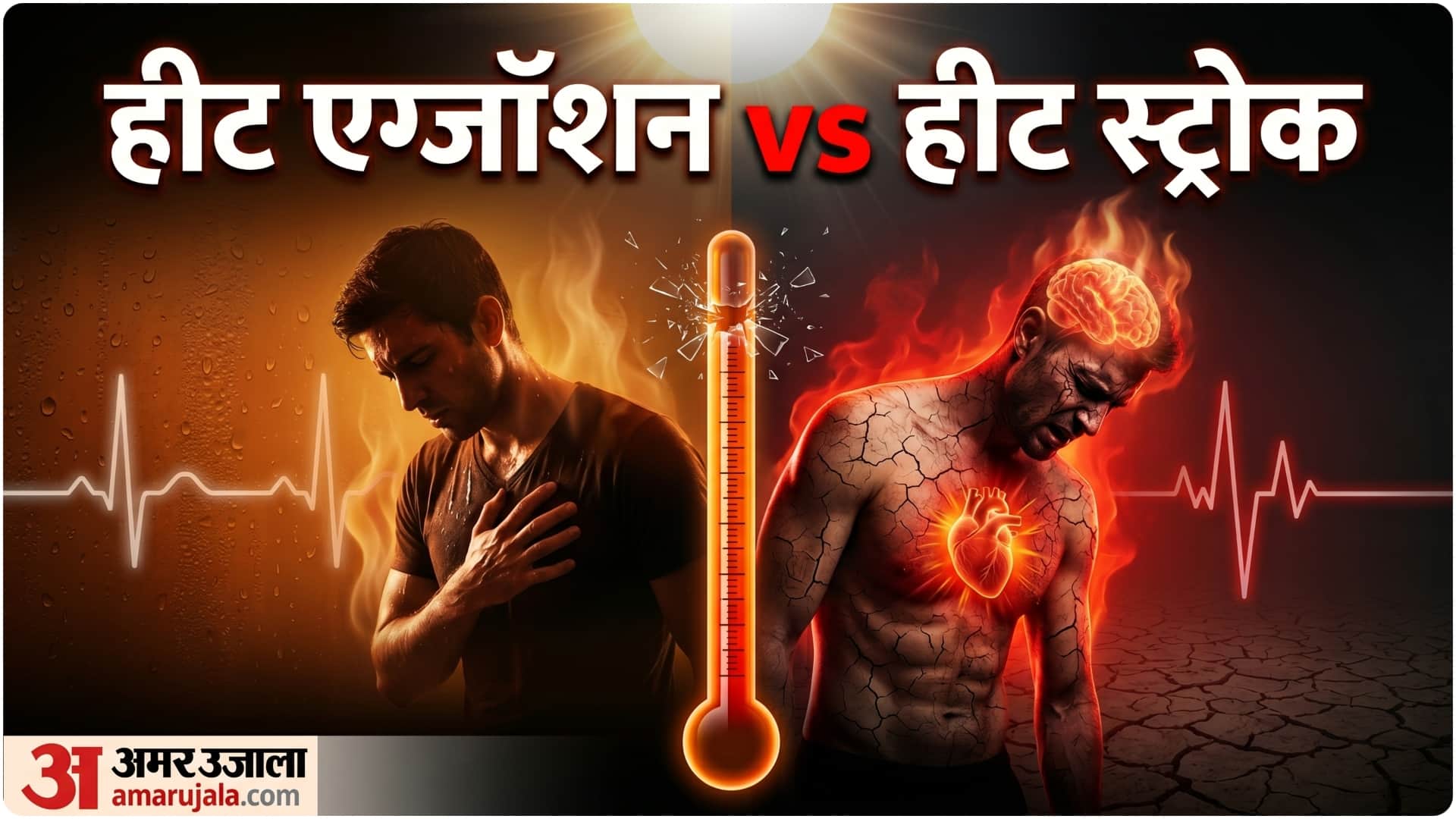 heat stroke vs heat exhaustion difference know symptoms and details in hindi