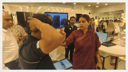 Lenskart Controversy Nazia Ilahi Khan Visits Mumbai Store Applies Tilak to Employees Video Goes Viral