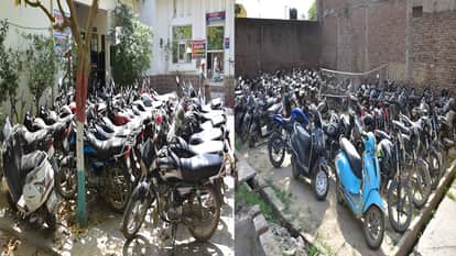 Police stations filled with vehicles without number plates