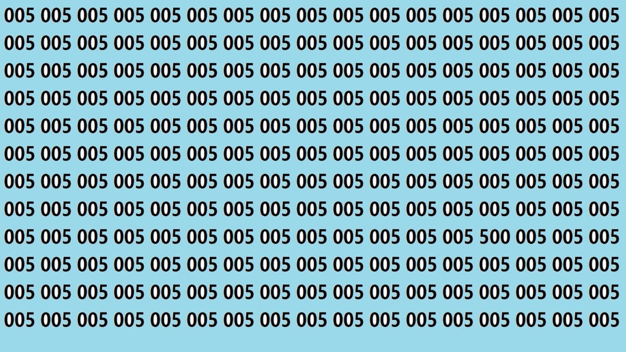 spot the 500 in optical illusion