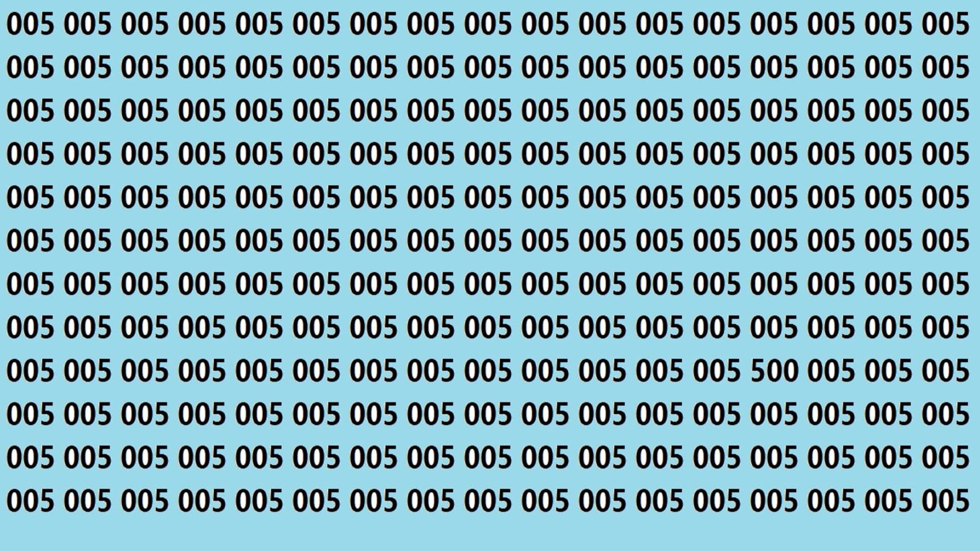 spot the 500 in optical illusion