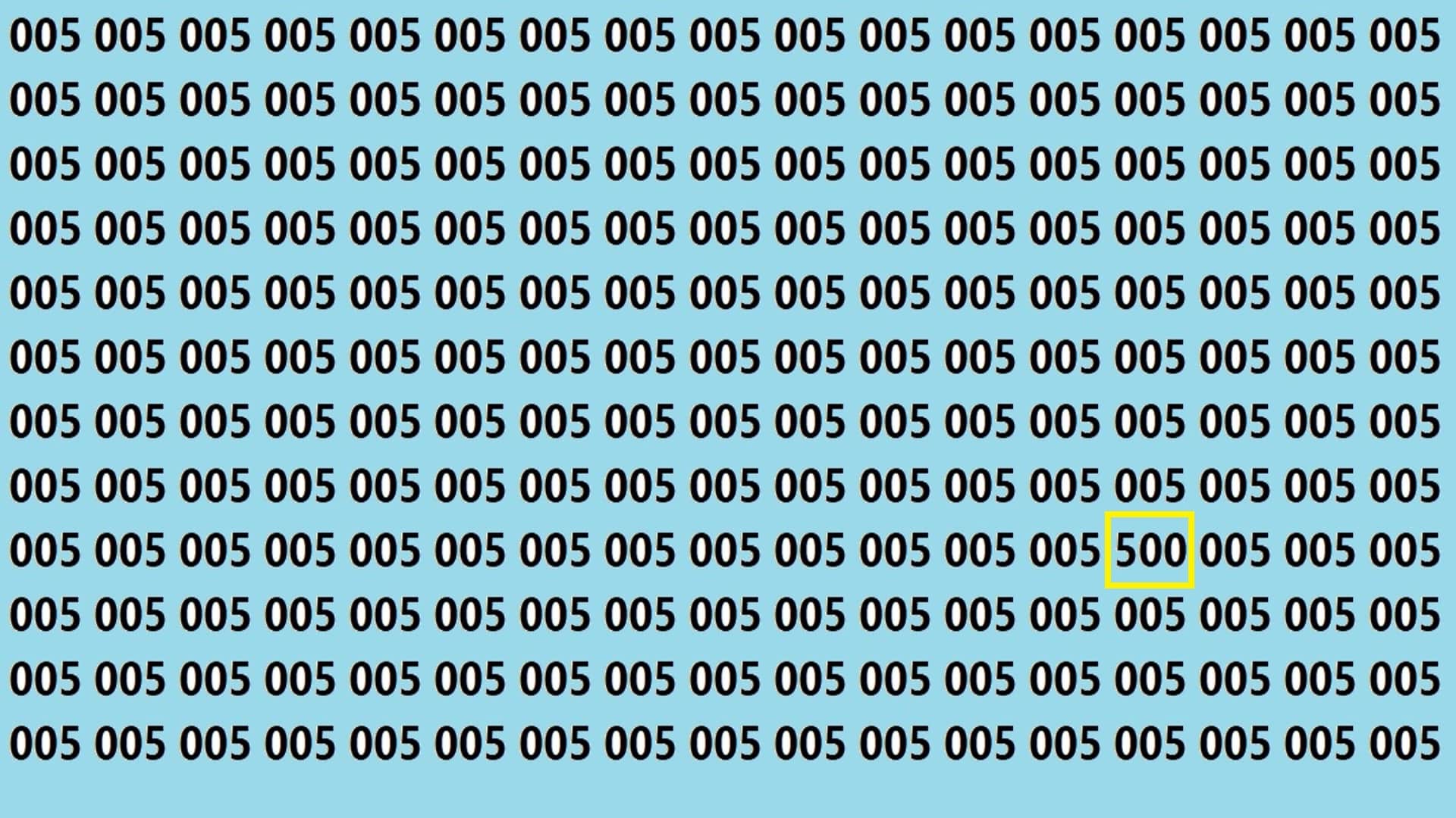 spot the 500 in optical illusion