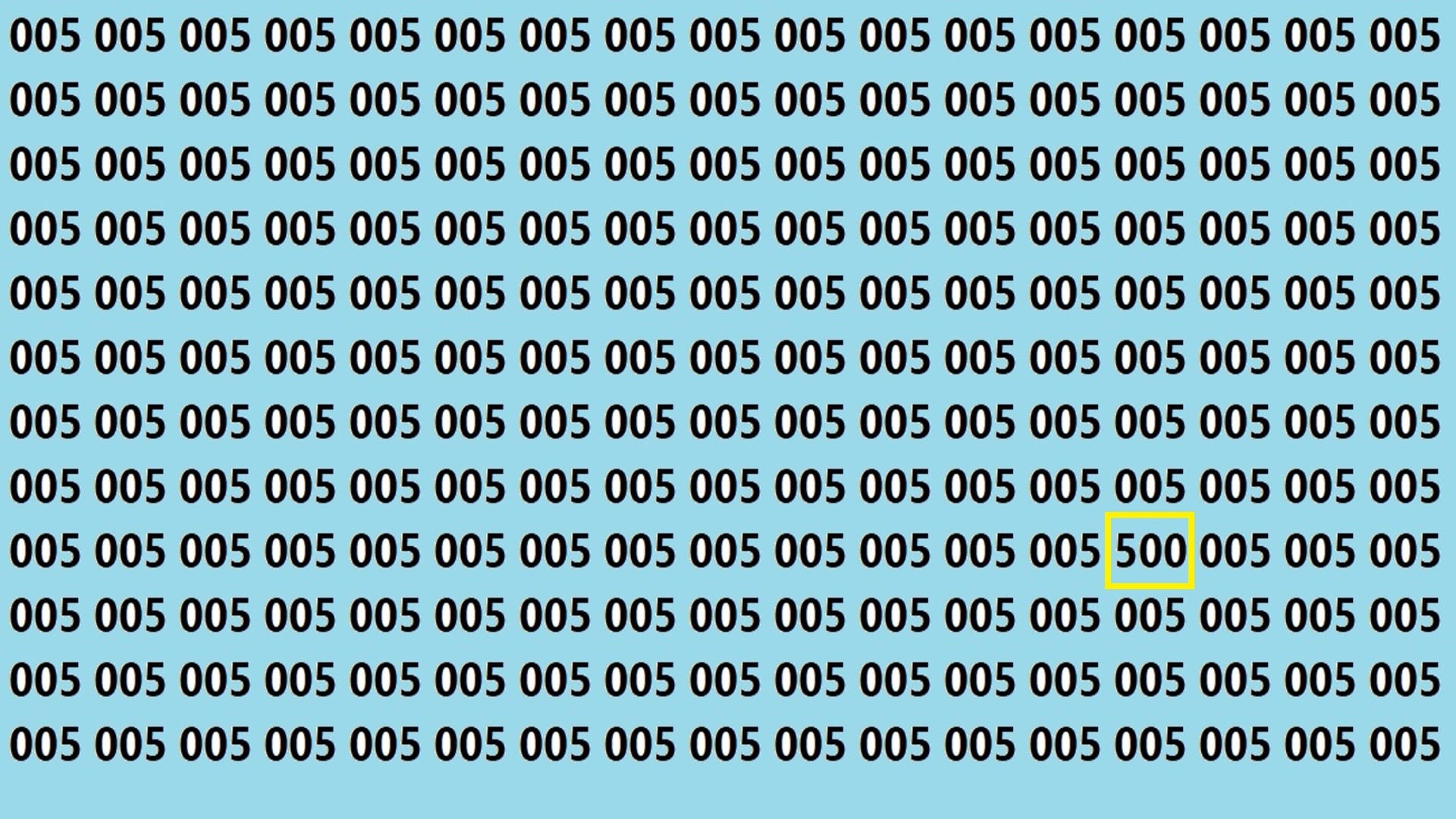 spot the 500 in optical illusion