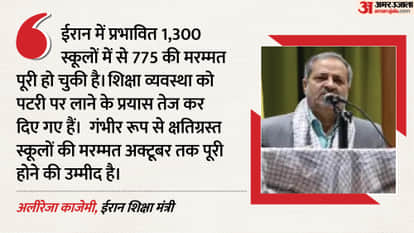 Alireza Kazemi Post War Restoration Education Accelerates in Iran Repairs Completed on 775 out of 1,300 School