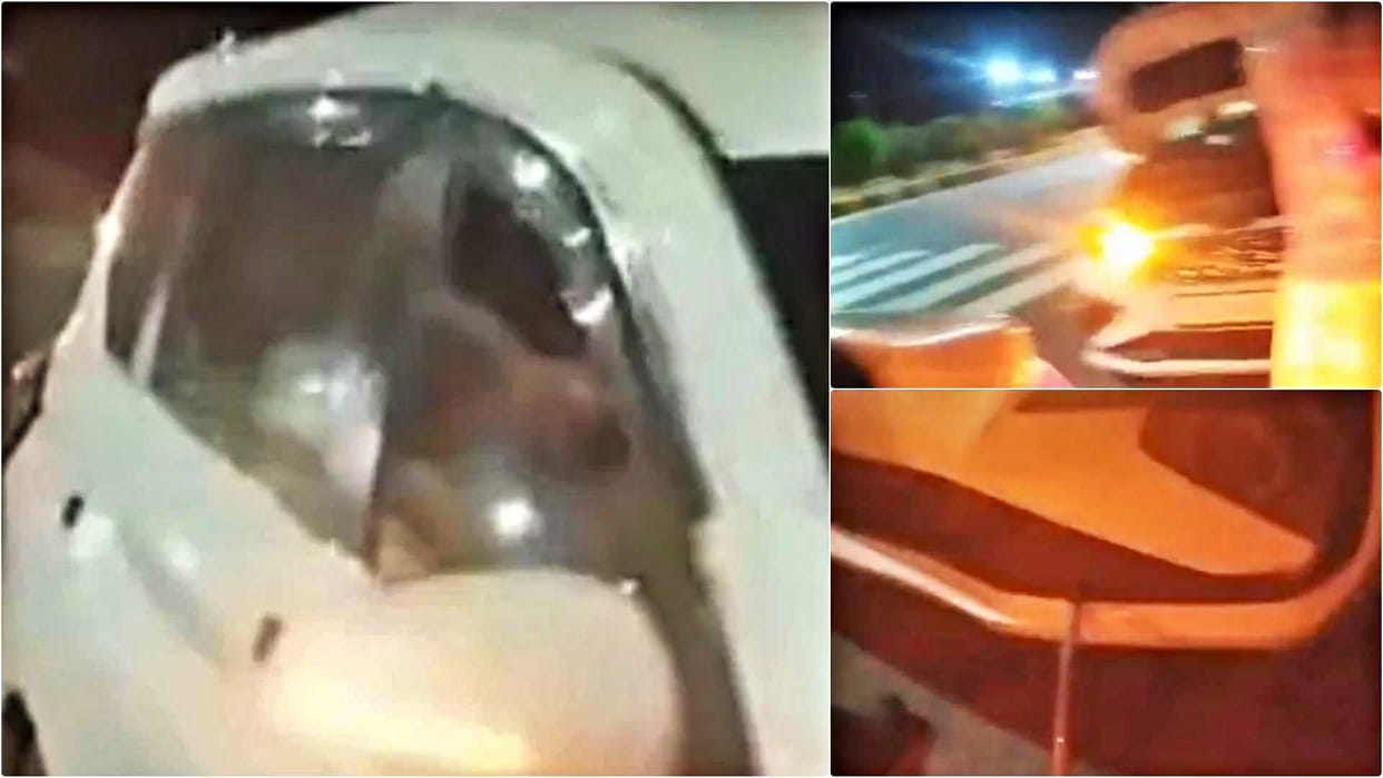 Sirohi News: Miscreants attack 2 cars with stones and iron rods on Abu Road 4-lane highway; attempted robbery