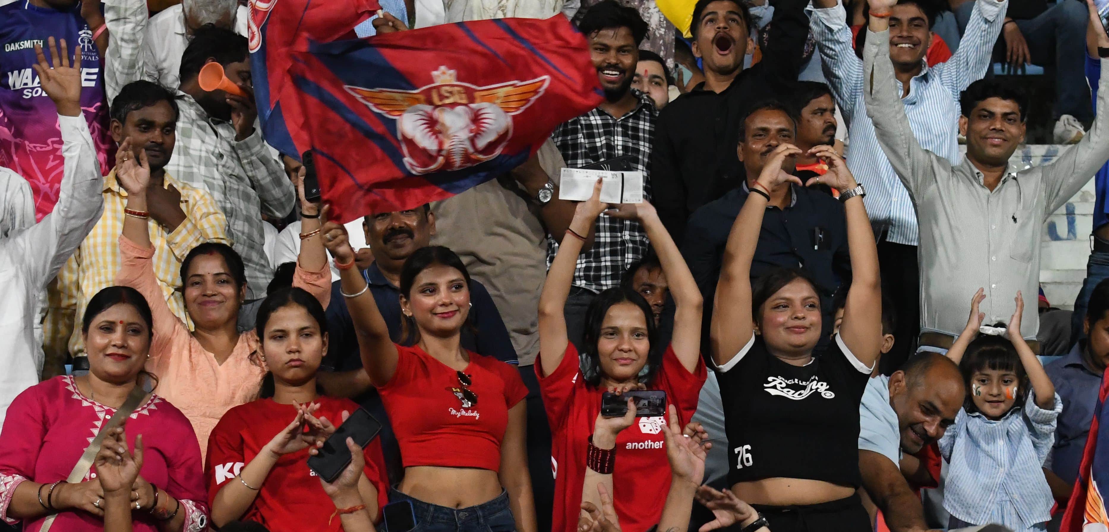 Pics of Lucknow Super Giants and Rajasthan Royals game in Ekana stadium.