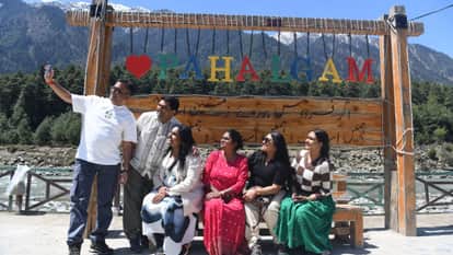 tourists after paying tribute to victims on Pahalgam attack anniversary