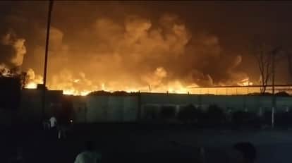 Indore: Firefighters battled the fire throughout the night, with units of railway and defense supplier compani