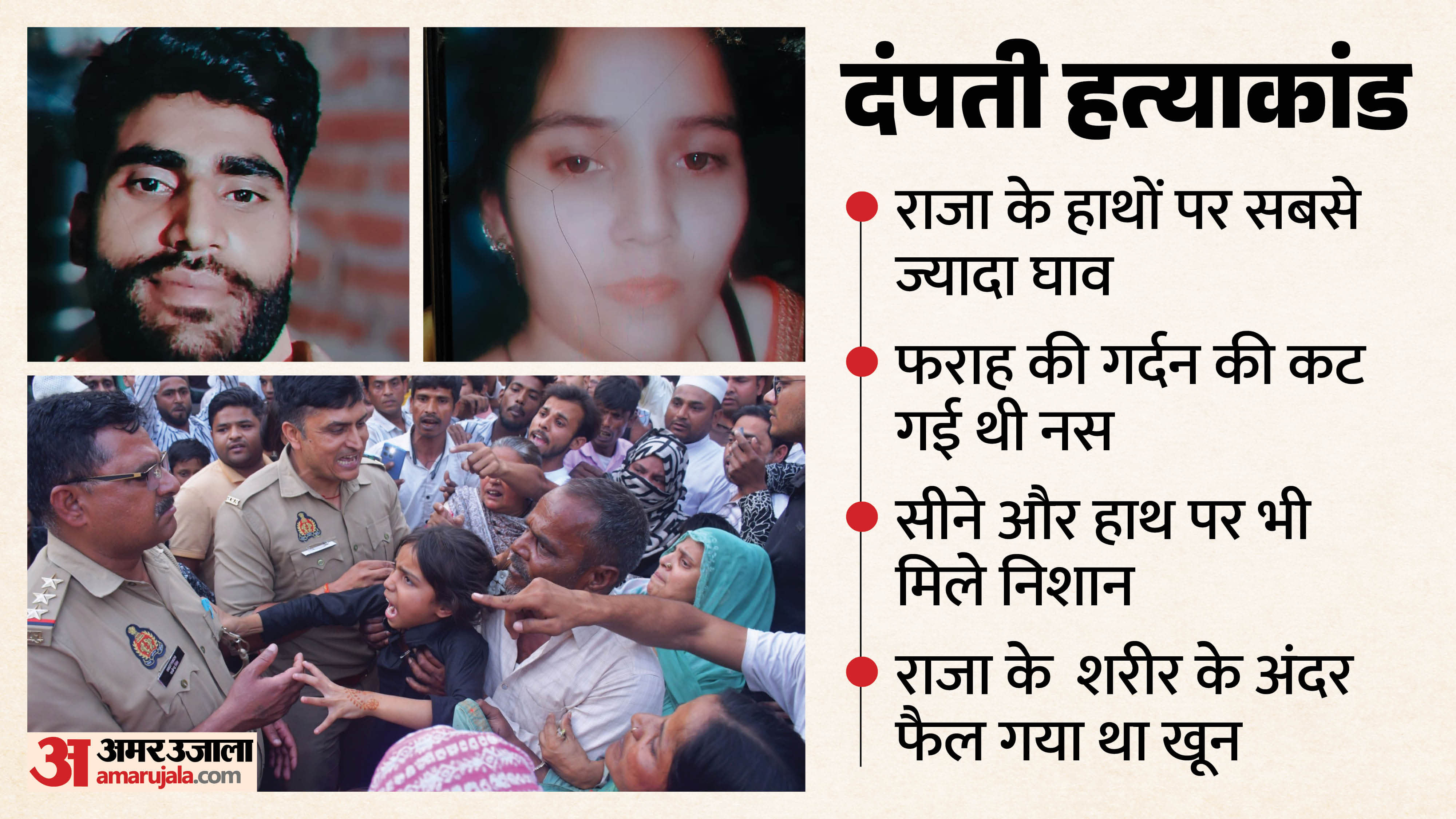 Moradabad Couple Murder They inflicted 40 knife wounds on Raja body completely riddling it with stabs