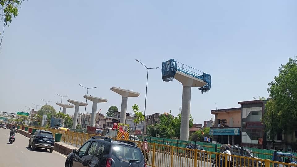 आगरा मेट्रो के काम ने पकड़ी रफ्तार