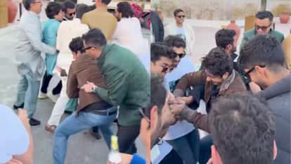 aryan khan viral video enjoying juta churai tradition in his best friend's wedding